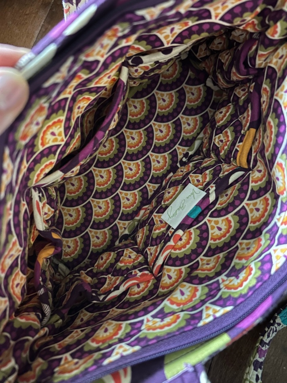 Vera Bradley Quilted Shoulder Bag in Purple Floral Multi-Color - Picture 6 of 6